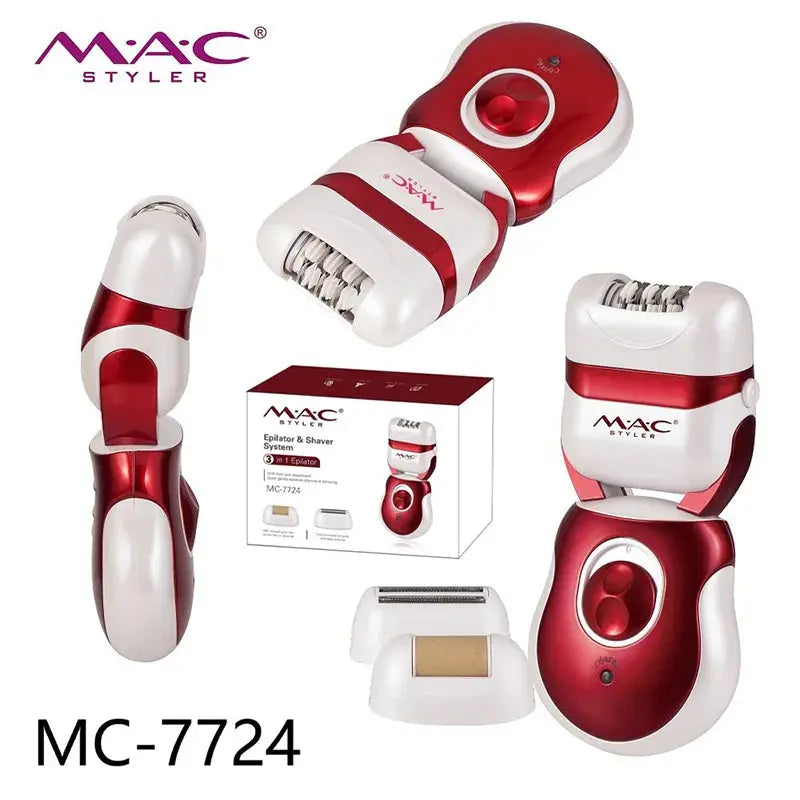 3 in 1 Shaver & Foot Filer Rechargeable Epilator for Women