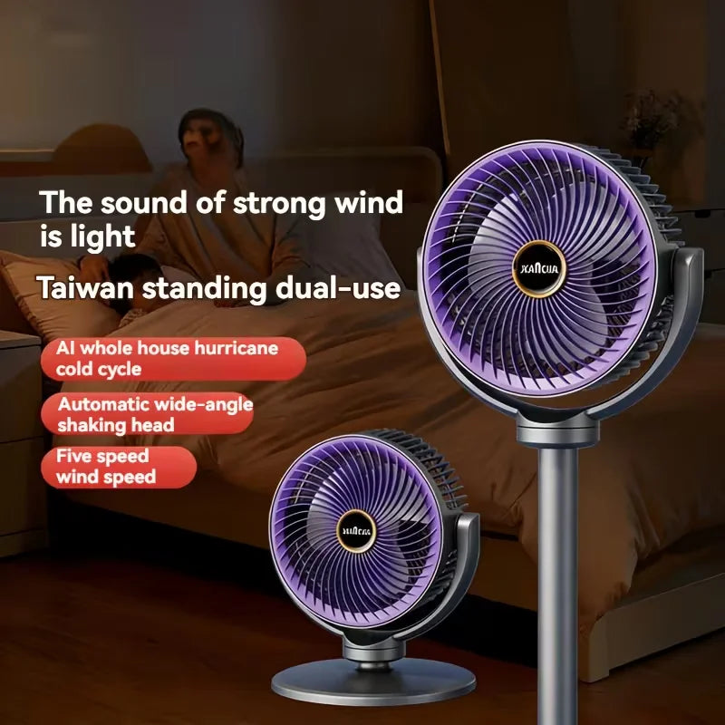 3-in-1 Adjustable Floor Fan - USB Rechargeable  Doha Qatar