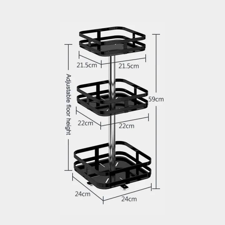 3 layer Adjustable Metal kitchen Organizing Spice Rack Scrollcart Online Shopping Store