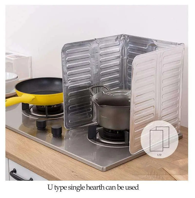 3 Side Anti Splatter Shield Guard, Aluminum Foil Oil Guard Board for C ...