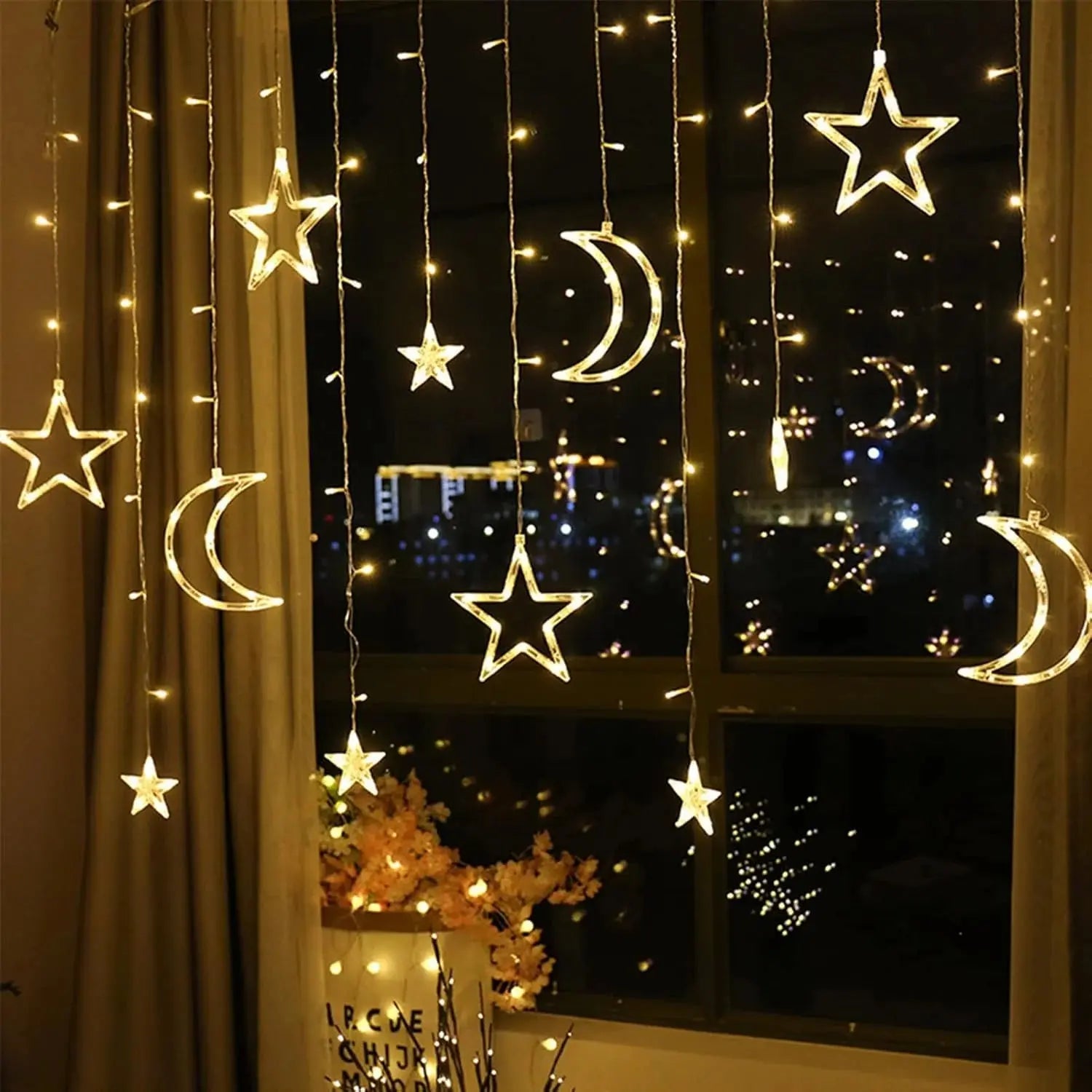 3.5M LED Star Moon String Lights - Ramadan Decor Qatar