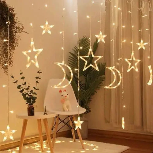 3.5M LED Star Moon String Lights - Ramadan Decor Qatar