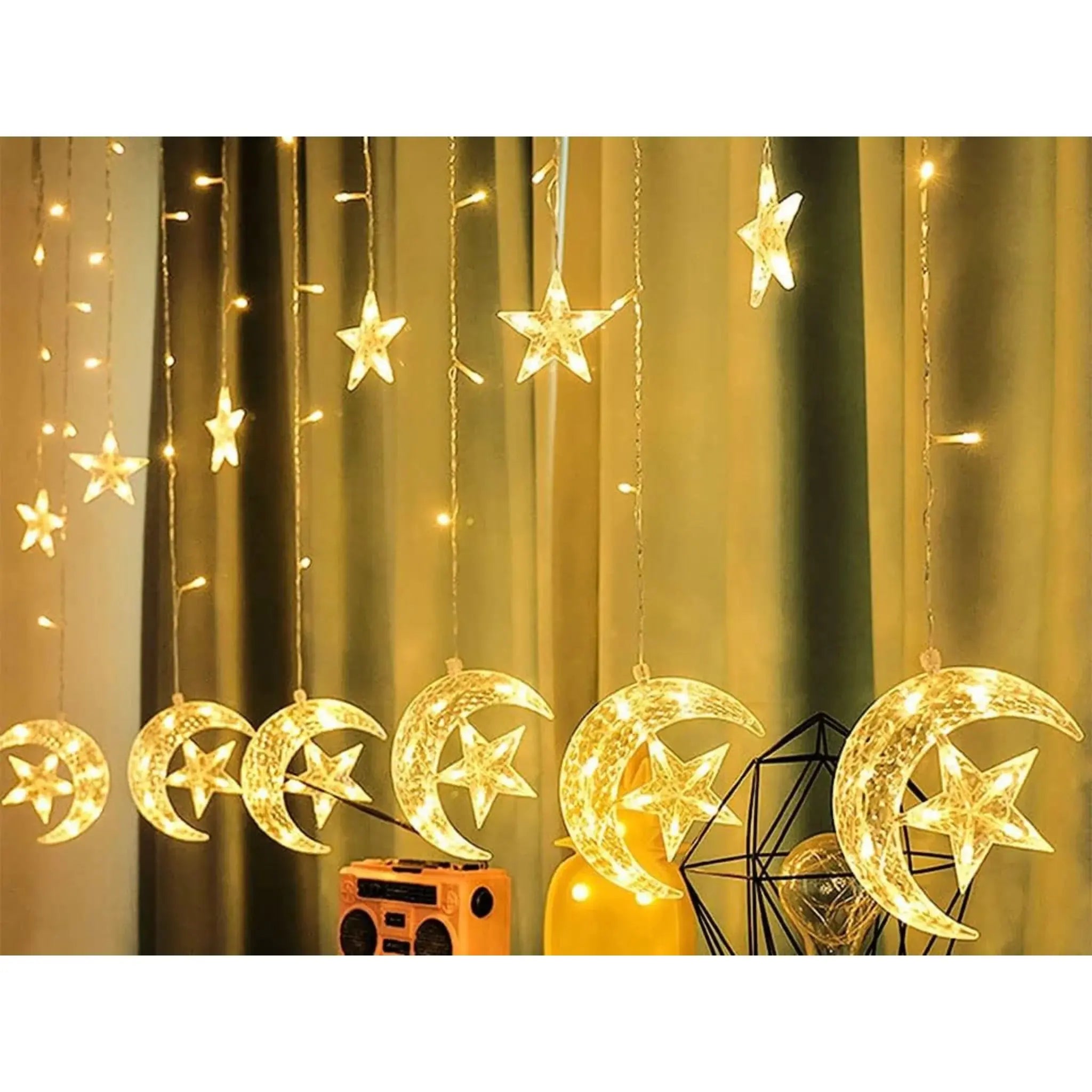 3.5M LED Star Moon String Lights - Ramadan Decor Qatar