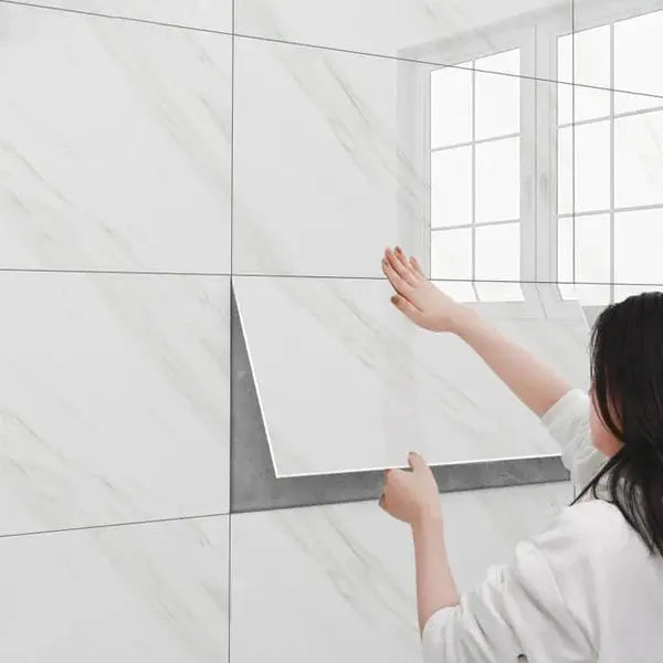 3D Imitation Marble Wall Sticker – Waterproof Self-Adhesive PVC Tile Panel for Kitchen, Bathroom & Living Room Anker 