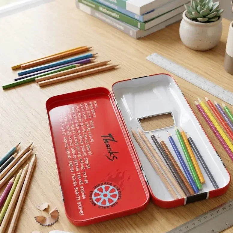 3D Metal Sports Car Pencil Box Set – Sliding Mini Pencil Case for Kids Scrollcart Qatar 