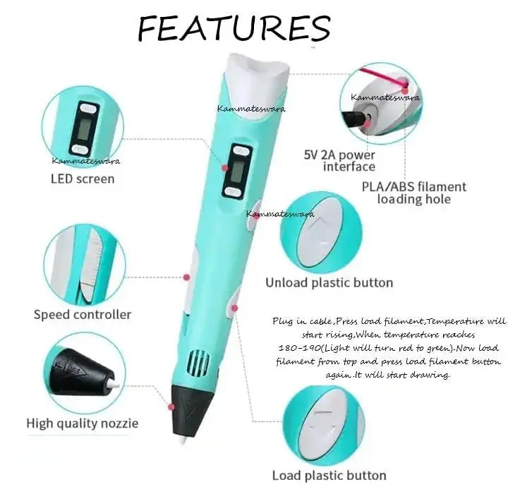 3D Printing Pen "Draw Your Dream" with 81m Filament Creative set Scrollcart Qatar 
