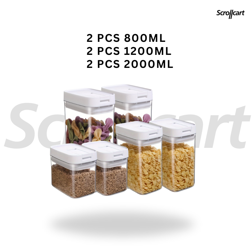 Airtight Food Storage Container- Transparent Storage Container with Lid