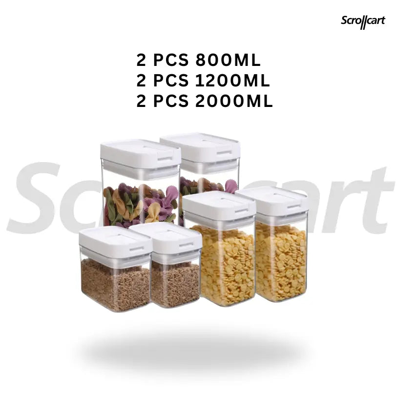 Airtight Food Storage Container- Transparent Storage Container with Lid - Scrollcart Qatar
