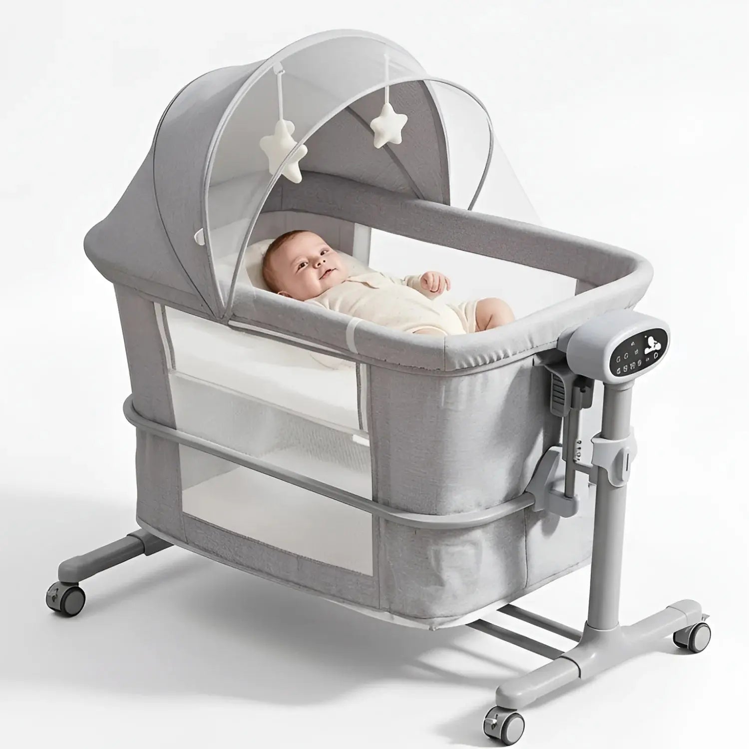 4-In-1 Multifunctional Bedside Baby Bassinet & Smart Newborn Crib Scrollcart Qatar 
