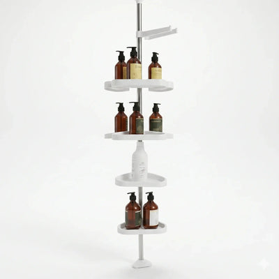 4 Tier Adjustable Corner Shelf Organizer Telescopic Shower Rack Scrollcart Qatar 