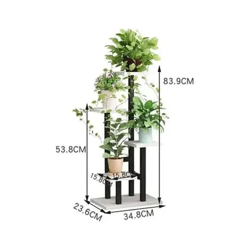 4-Tier Plant Stand and Flower Shelf – Indoor Garden Storage Rack for Balcony, Home & Office Scrollcart Qatar 