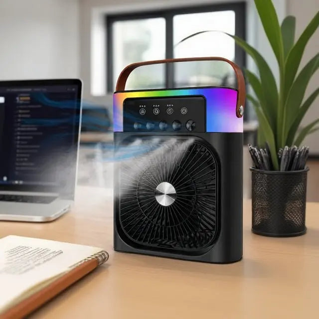 4-in-1 Portable Mini Evaporative Air Cooler & Desktop Humidifier Scrollcart Qatar 