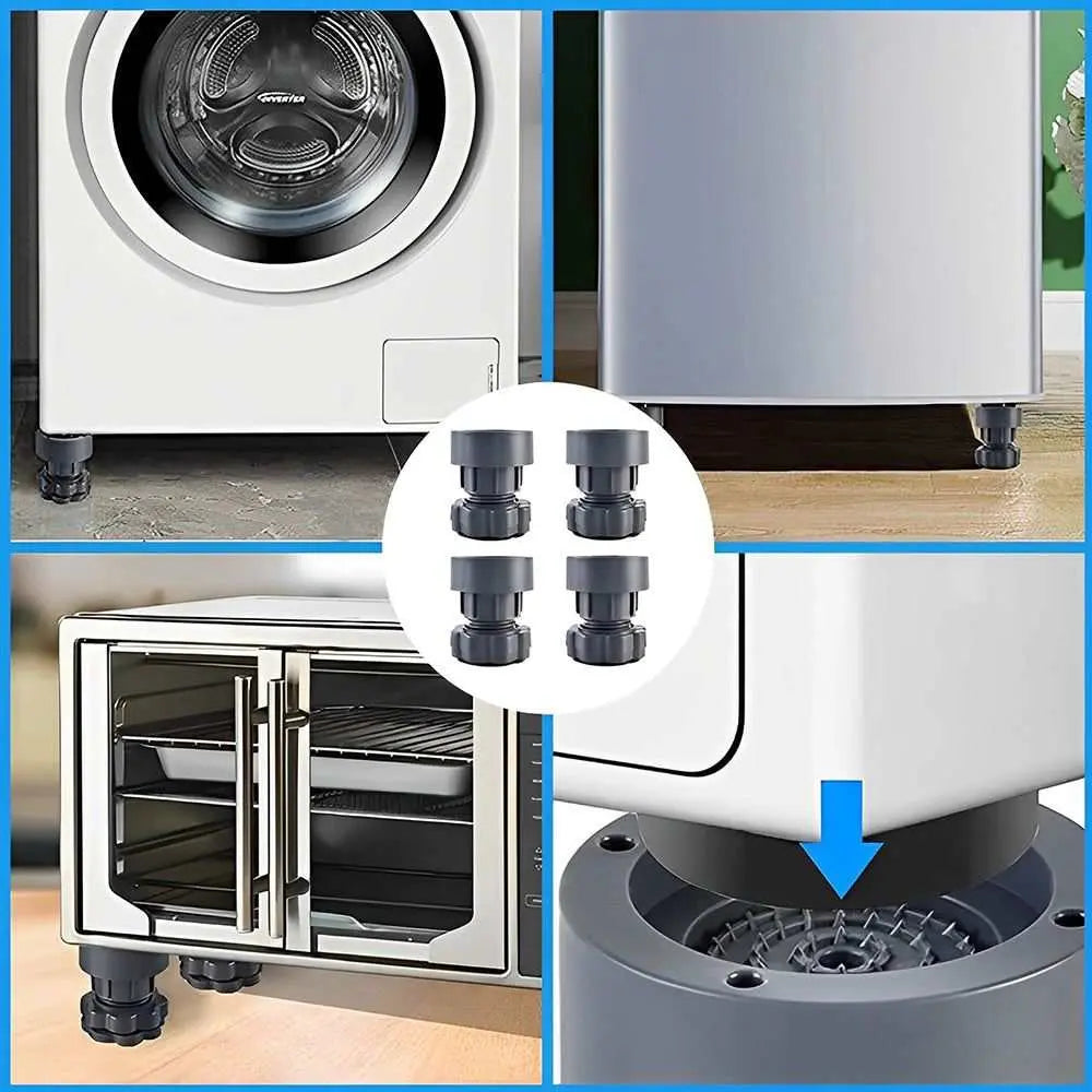 4 Pieces Height Adjustable Washing Machine Stand | Home Essential - Scrollcart Qatar