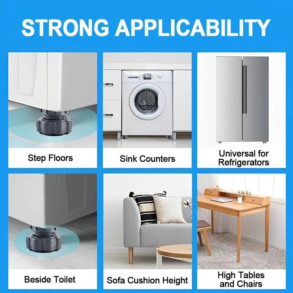 4 Pieces Height Adjustable Washing Machine Stand | Home Essential - Scrollcart Qatar