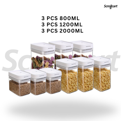 Airtight Food Storage Container- Transparent Storage Container with Lid