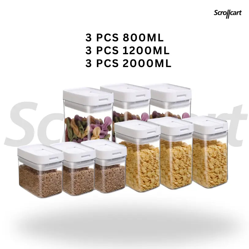 Airtight Food Storage Container- Transparent Storage Container with Lid - Scrollcart Qatar