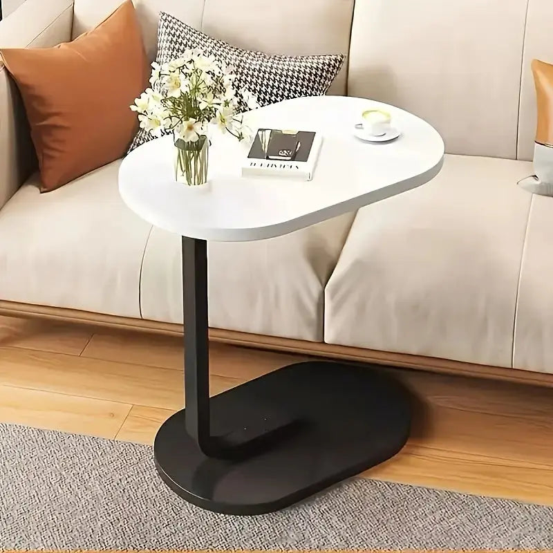 Portable Mini C-Shaped Tea Table – Wooden Side Table for Home Scrollcart Qatar 