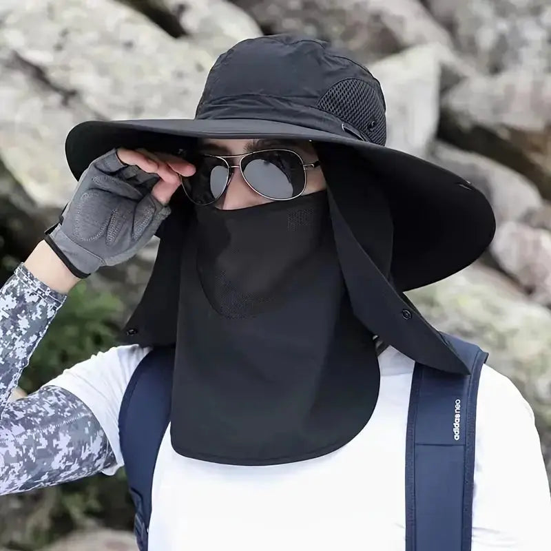 Sun Protection Hat with Face & Neck Cover - Scrollcart Qatar