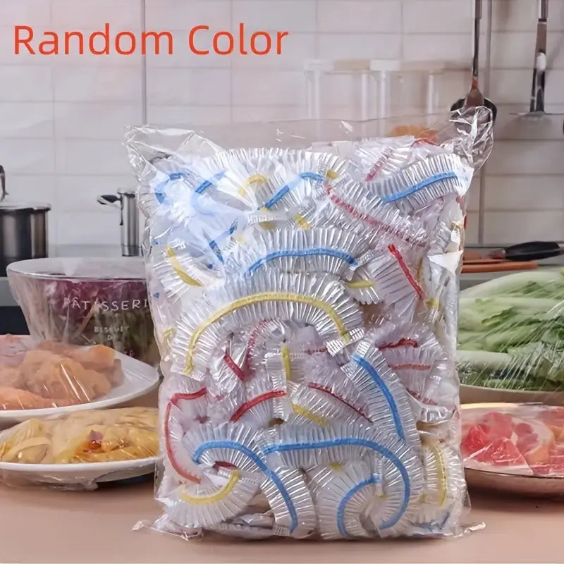 Disposable Plastic Food Wrap Covers -100 pcs temu