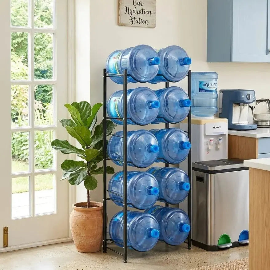 5 Gallon Water Jug Storage Rack – Heavy-Duty Stackable Water Bottle Organizer Scrollcart Qatar 