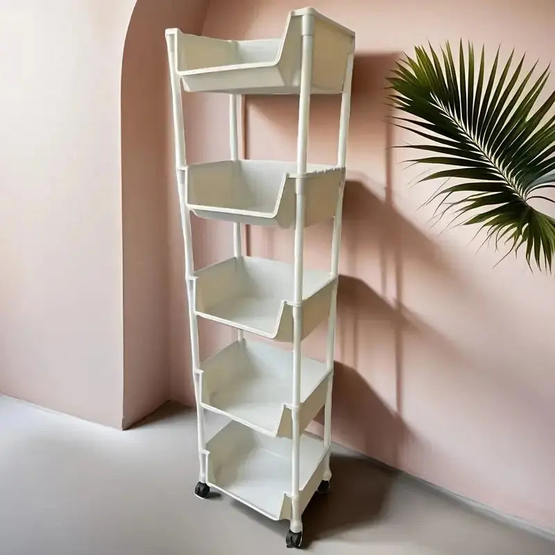 5-Tier Multipurpose Rolling Storage Rack price Qatar