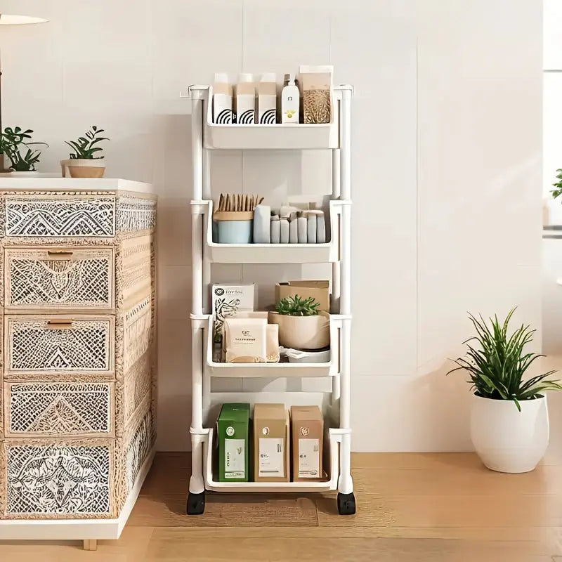5-Tier Multipurpose Rolling Storage Rack Online Qatar