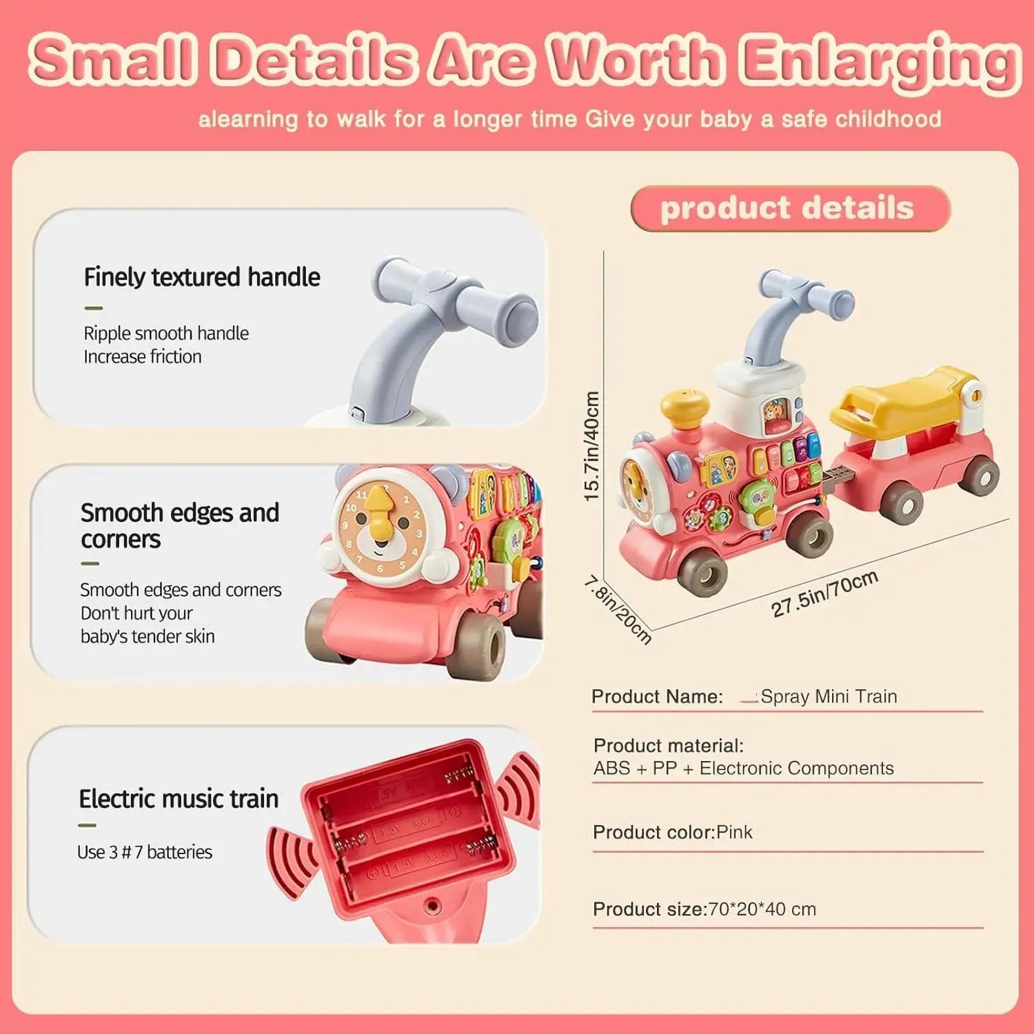 5-in-1 Baby Walker Train Push Walker Toy Doha Qatar