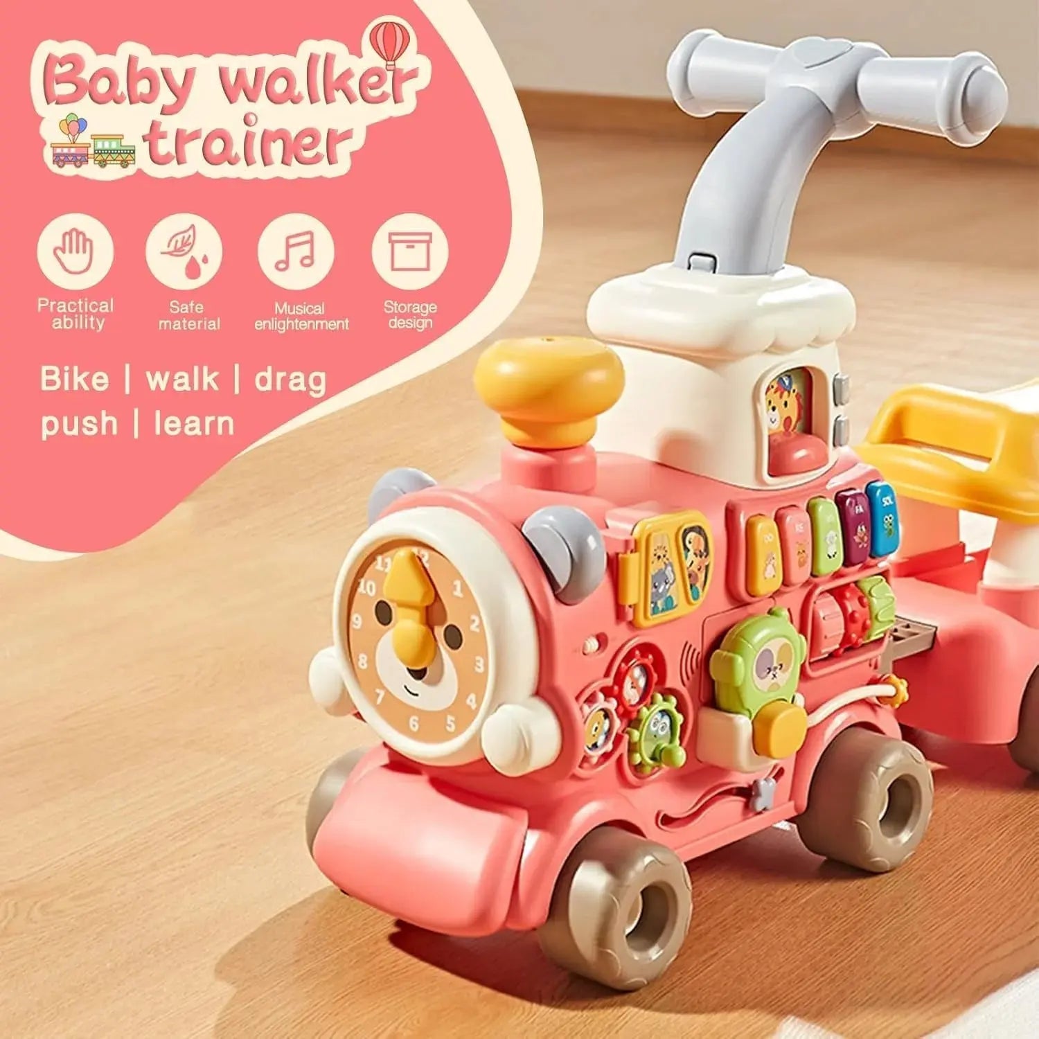 5-in-1 Baby Walker Train Push Walker Toy Doha Qatar