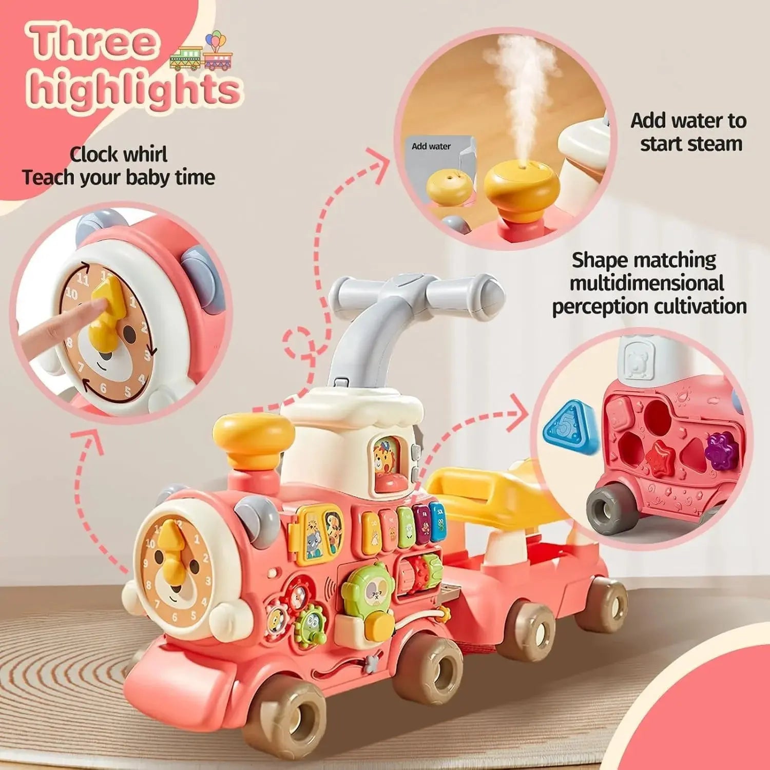 5-in-1 Baby Walker Train Push Walker Toy Doha Qatar
