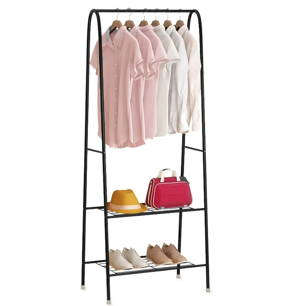 Heavy Duty Clothes Garment Rack with Shelves – Durable Steel, Space-Saving Storage Solution Scrollcart Qatar 