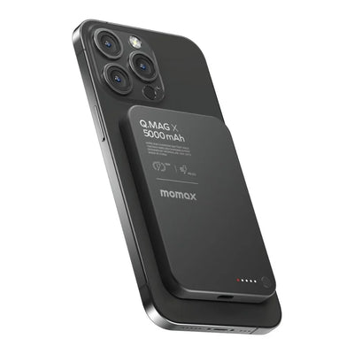 MOMAX Q.Mag X 5000mAh Gen2 15W Ultra Slim MagSafe Wireless Power Bank