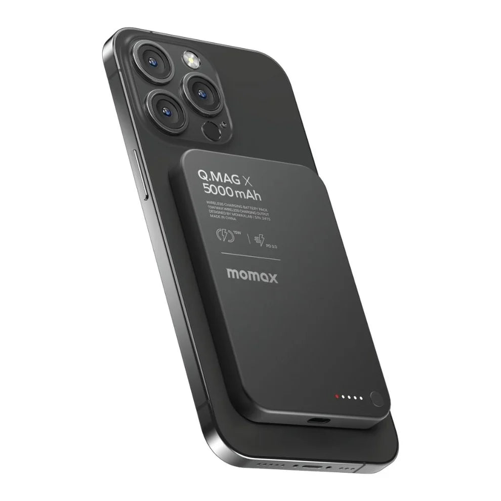 MOMAX Q.Mag X 5000mAh Gen2 15W Ultra Slim MagSafe Wireless Power Bank