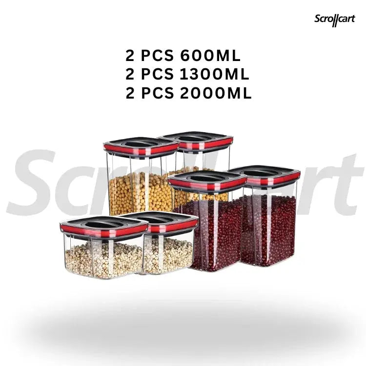 Food Storage Containers – Transparent Kitchen Storage  Boxes with Lids - Scrollcart Qatar
