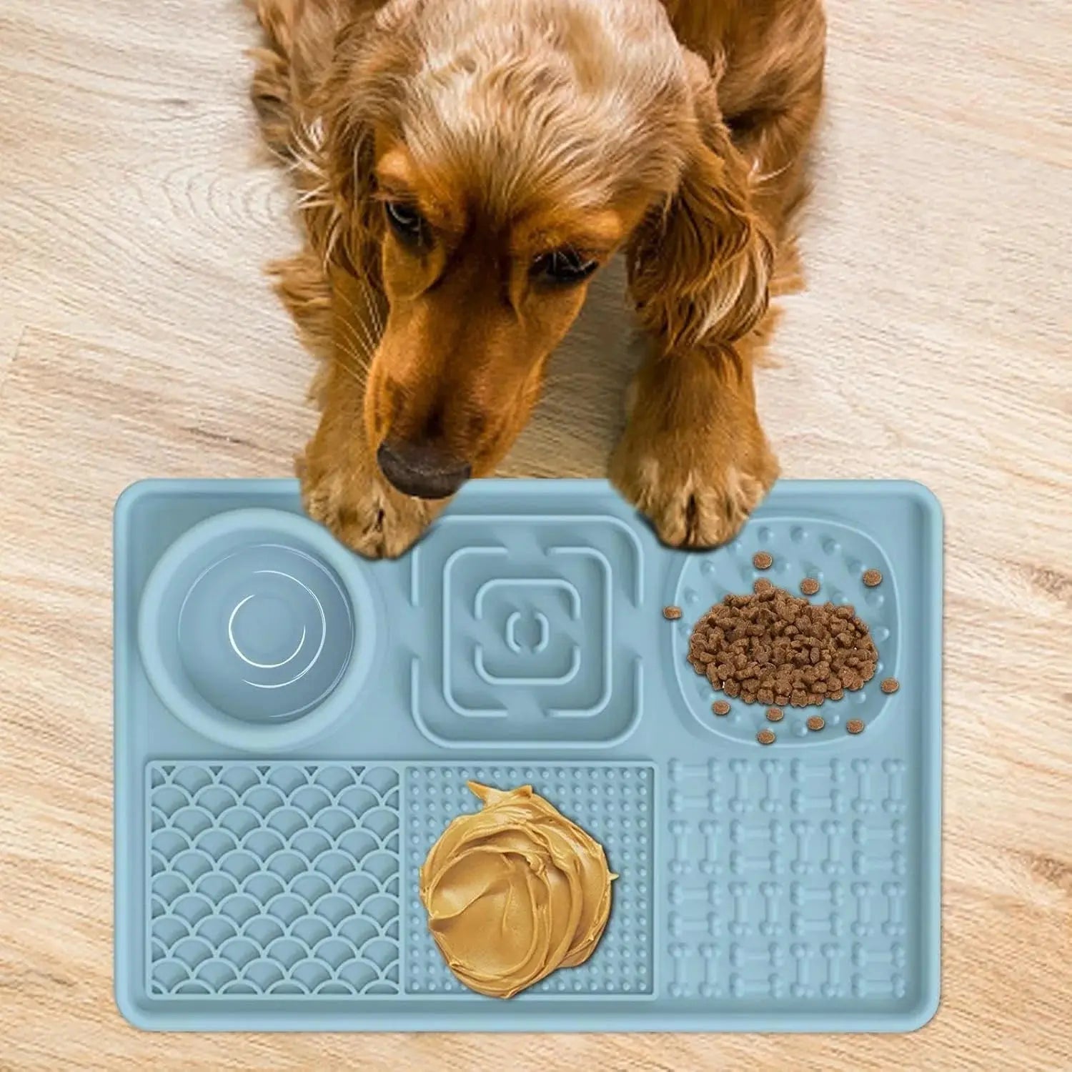 6-In-1 Dog & Cat Feeder Lick Pad & Water Mat Set Scrollcart Qatar 