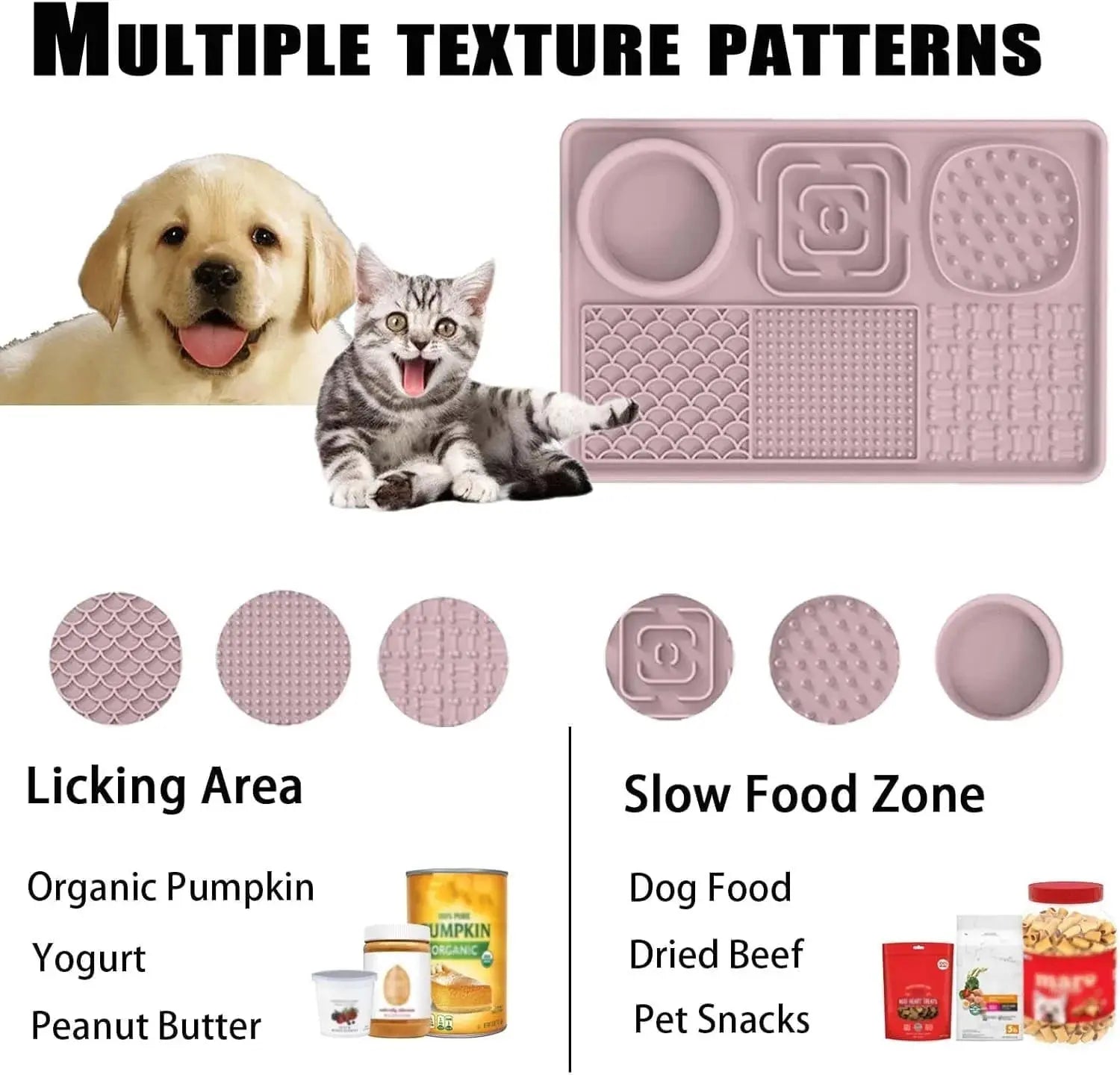 6-In-1 Dog & Cat Feeder Lick Pad & Water Mat Set Scrollcart Qatar 
