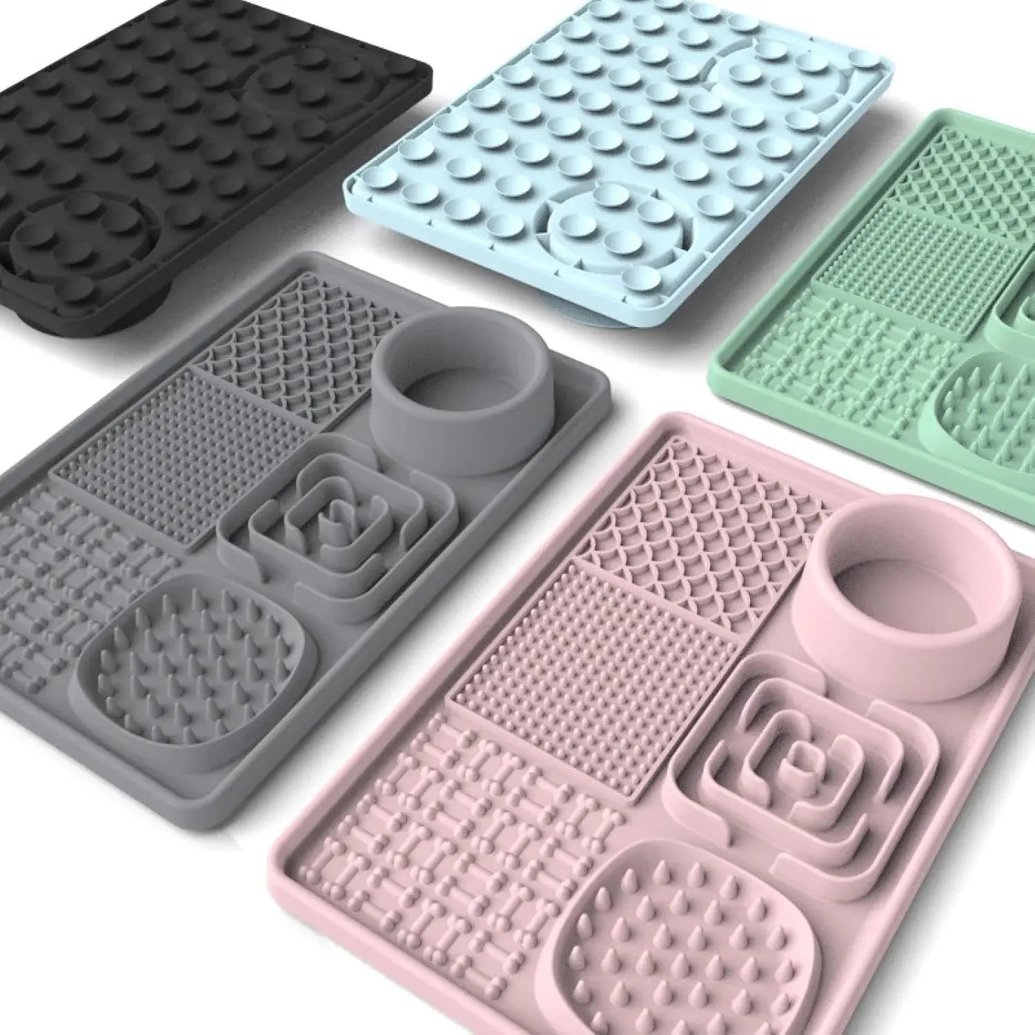 6-In-1 Dog & Cat Feeder Lick Pad & Water Mat Set Scrollcart Qatar 