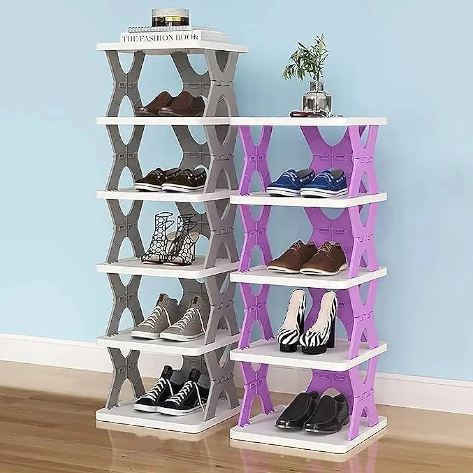 6-Tier Multifunctional Foldable Shoe Storage Rack Scrollcart Qatar 
