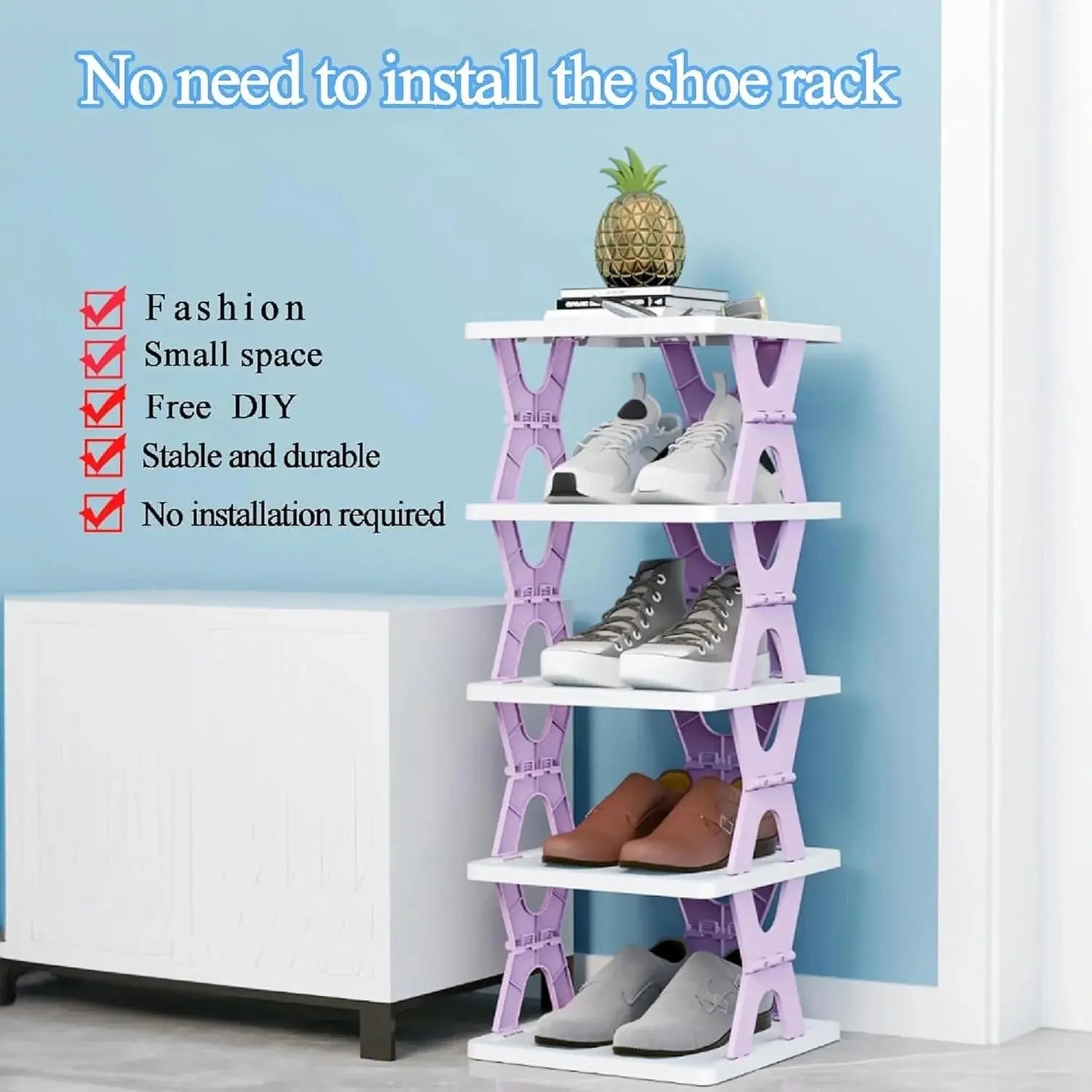 6-Tier Multifunctional Foldable Shoe Storage Rack Scrollcart Qatar 