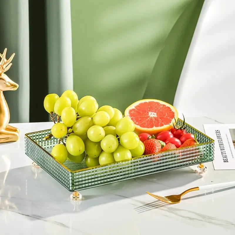 6 Grid Luxury Fruit Plate Living Room  Fruit Dried Fruit Plate Table Top - Scrollcart Qatar