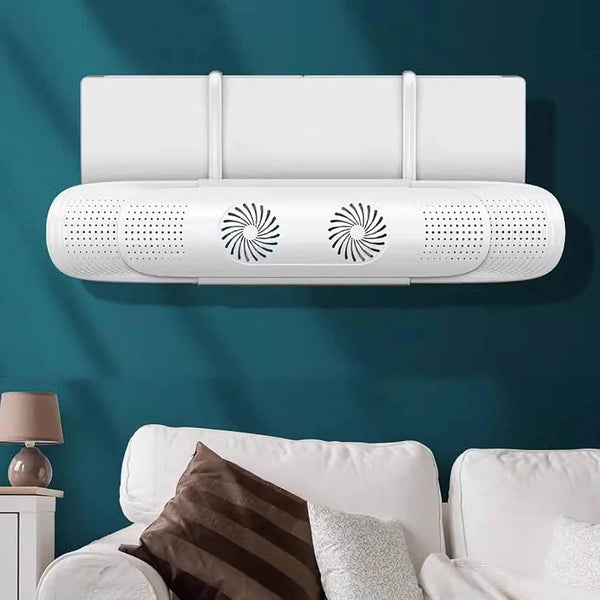 Adjustable AC Deflector with Dual Fan Blades Scrollcart Qatar 