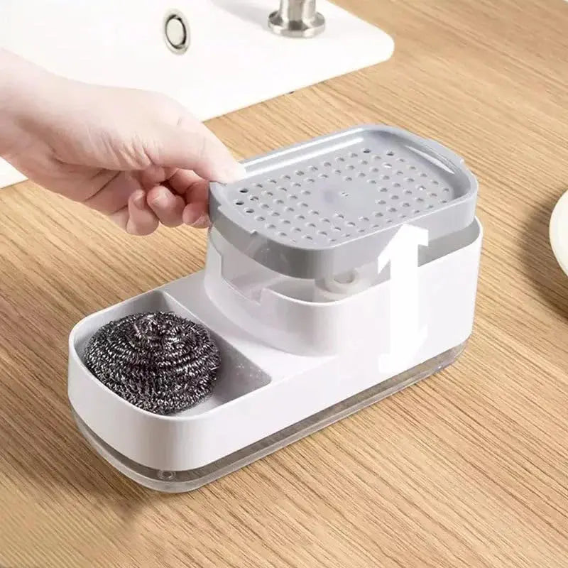 2-in-1 Soap Dispensing Sponge Holder with Scrubber Marhaba international 