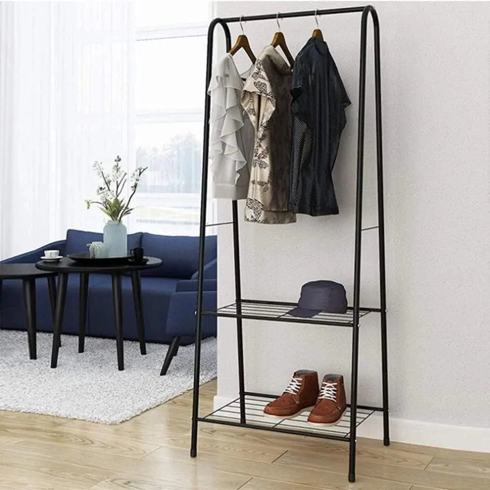 Heavy Duty Clothes Garment Rack with Shelves – Durable Steel, Space-Saving Storage Solution Scrollcart Qatar 