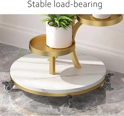 6-Layer Indoor Plant Stand with Movable Wheels Scrollcart Qatar 