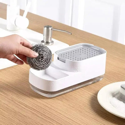 2-in-1 Soap Dispensing Sponge Holder with Scrubber Marhaba international 