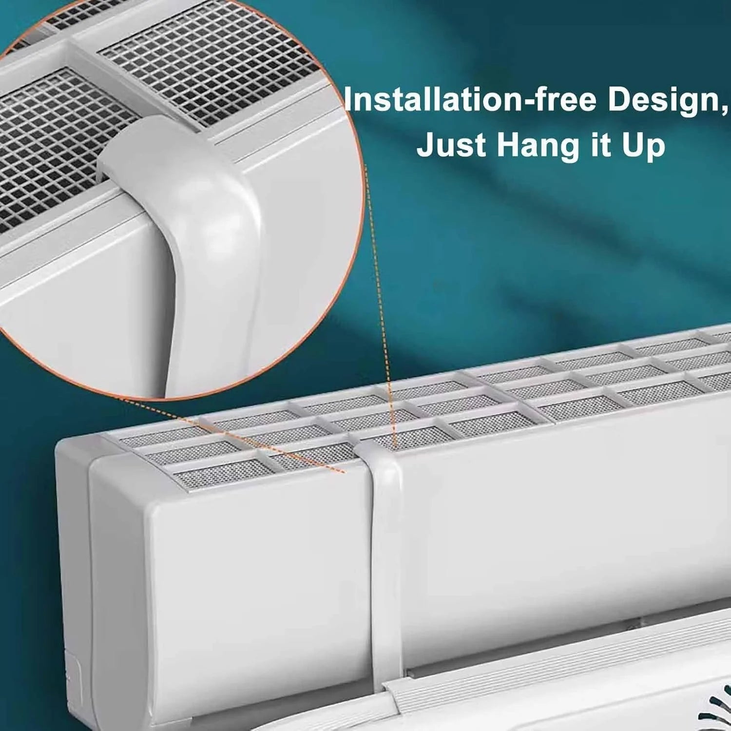 Adjustable AC Deflector with Dual Fan Blades Scrollcart Qatar 