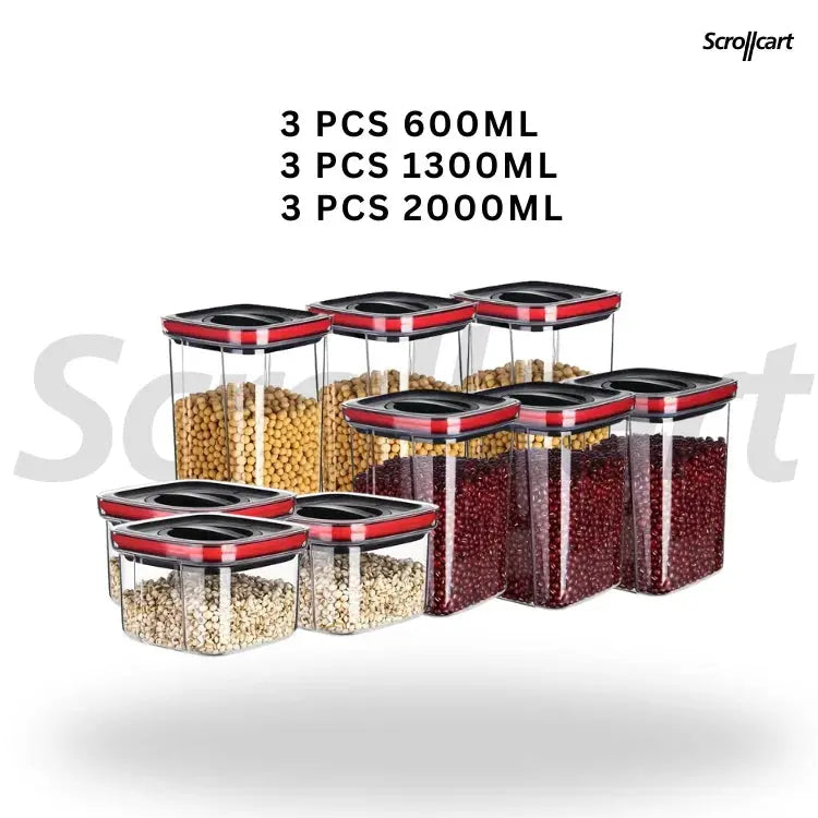 Food Storage Containers – Transparent Kitchen Storage  Boxes with Lids - Scrollcart Qatar
