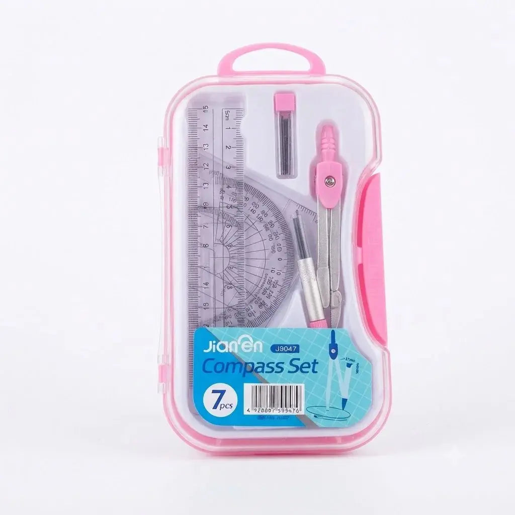 7-Piece Student Compass & Geometry Set – Instrument Box For Boys & Girls Scrollcart Qatar 