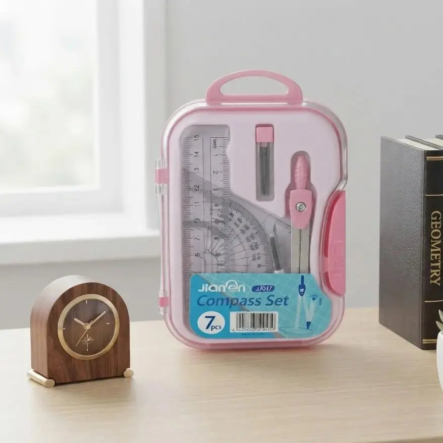 7-Piece Student Compass & Geometry Set – Instrument Box For Boys & Girls Scrollcart Qatar 