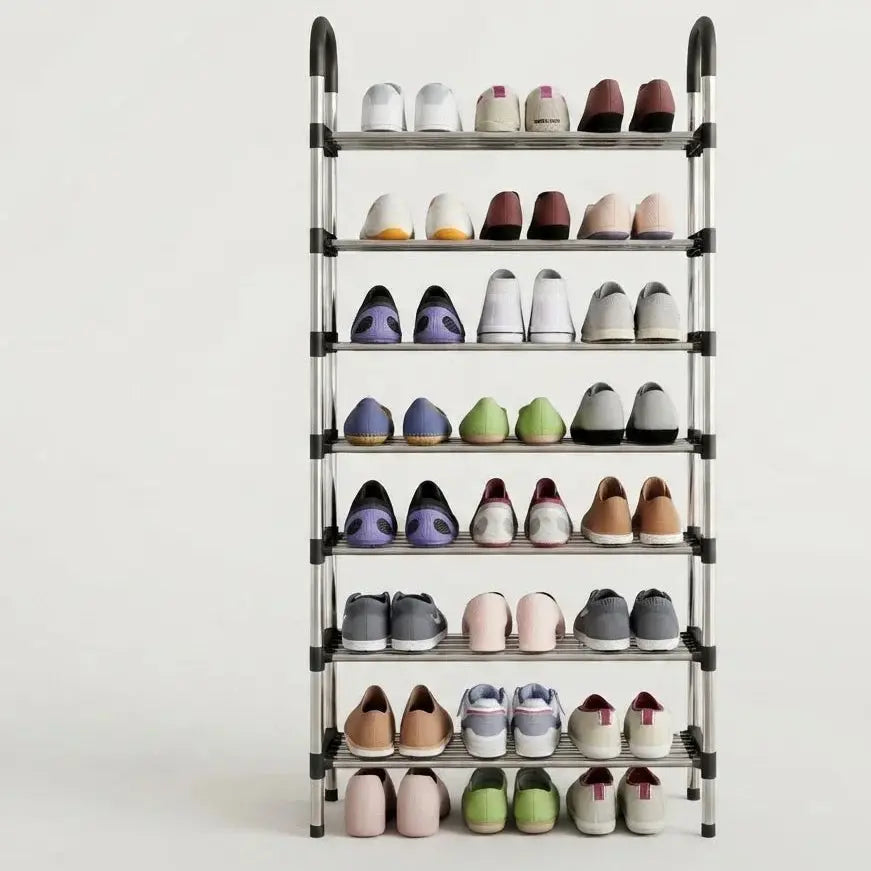 7-Tier Metal Shoe Rack – Freestanding Shoe Storage Organizer for Entryway & Living Room Scrollcart Qatar 