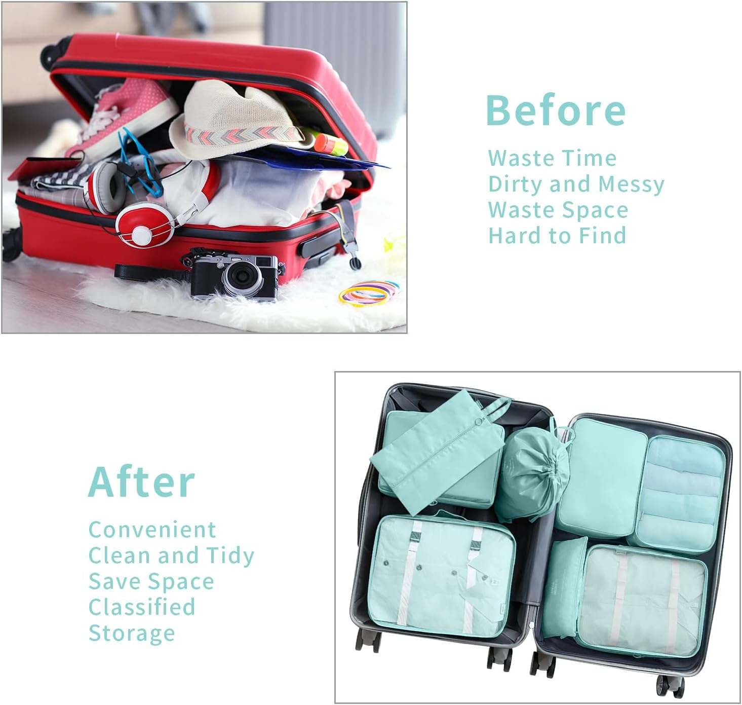 10 Pcs Travel Luggage Organizer Bags Price in Qatar Scrollcart Qatar